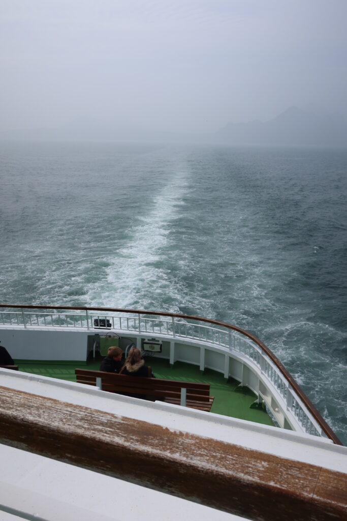 people sitting on a ferry